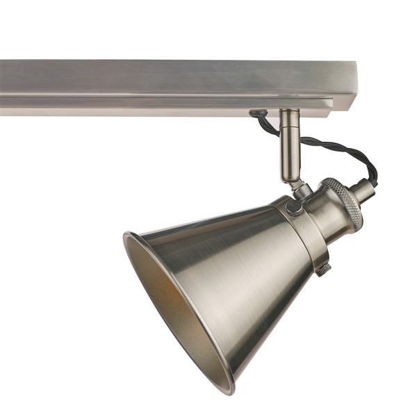 (image for) Laura Ashley Rufus 3 Light Bar Spotlight Industrial Nickel